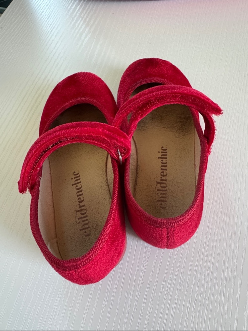 Children’s Red Velvet Mary Jane Dress Shoes - Picture 4 of 4